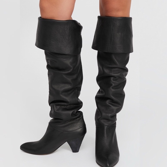 Free People Shoes - Free People | Brandi OTK Black Leather Boots 40